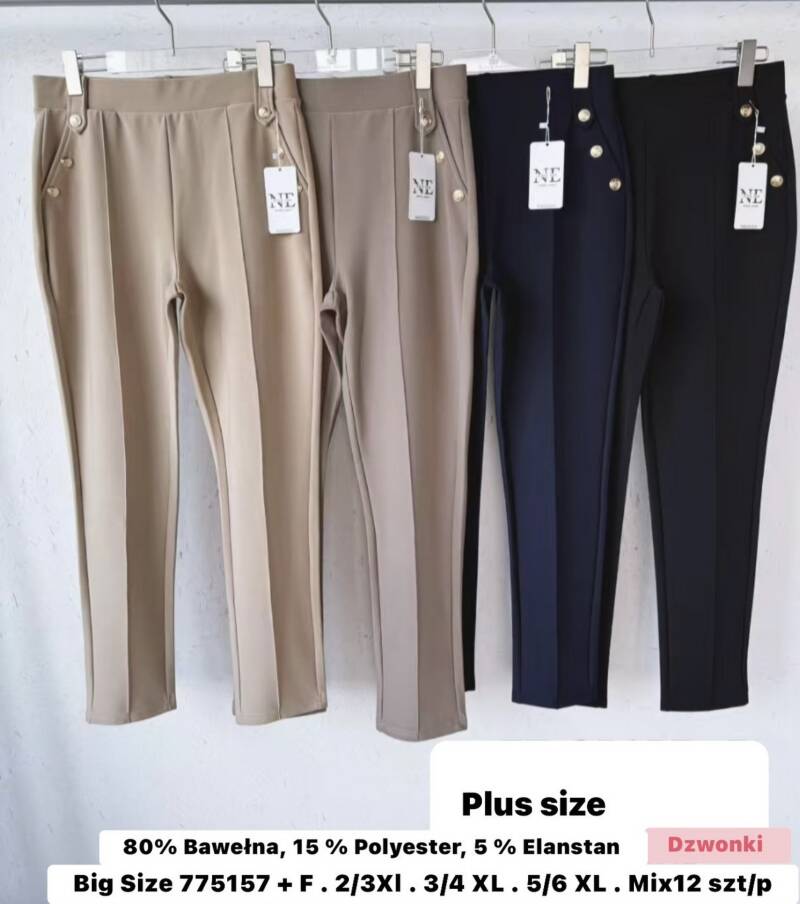 Spodnie duże rozmiary damskie Roz 2XL-6XL, Mix Kolor Paczka 12 szt